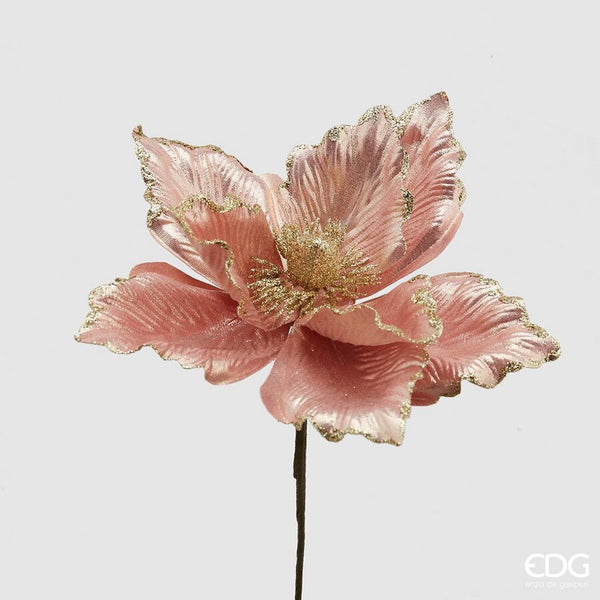 EDG Enzo De Gasperi Fiore artificiale Magnolia metal + Glit Pick Ø 24 cm.