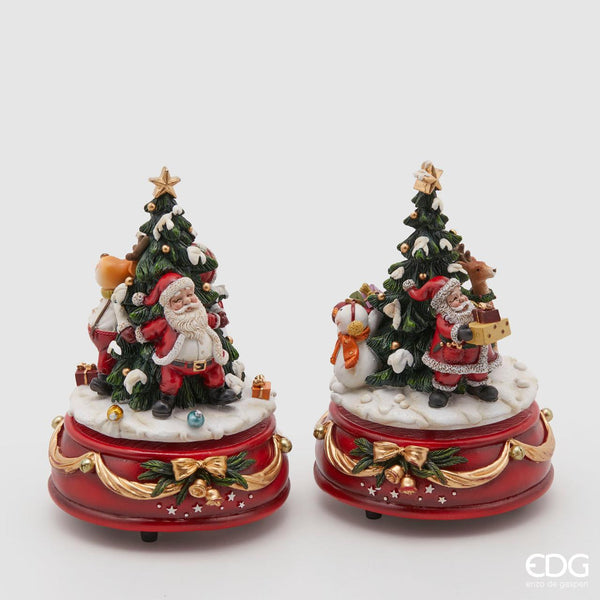 Carillon Pino con Babbo Natale EDG