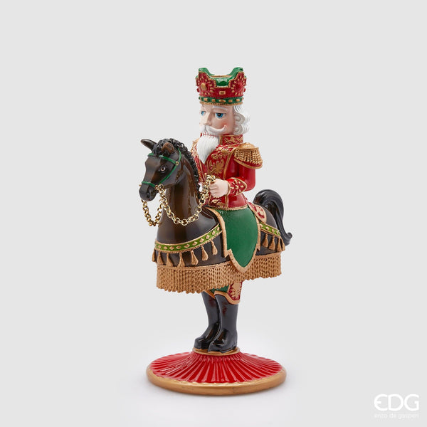 Enzo De Gasperi Portacandela Soldatino a Cavallo Natale 2024