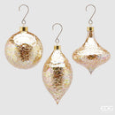 EDG Enzo De Gasperi | Palla/trottola/fuso decorativi microfoglie Natale 2025