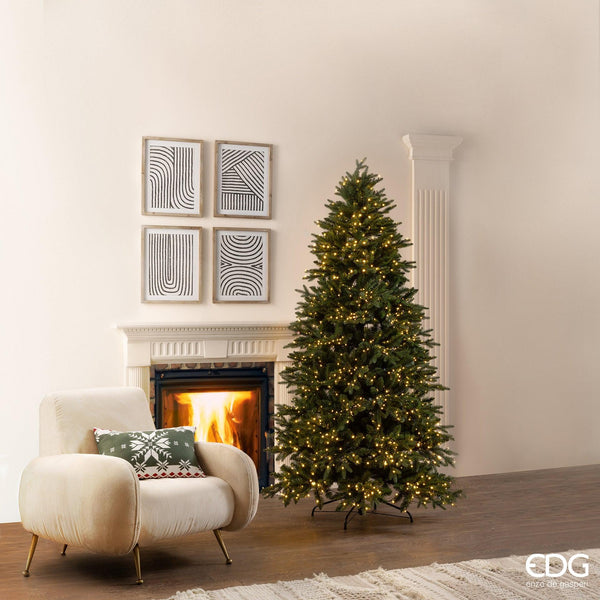 Enzo De Gasperi Albero di Natale Pino Cristallo H 210 cm con Luci 1900 MiniLED