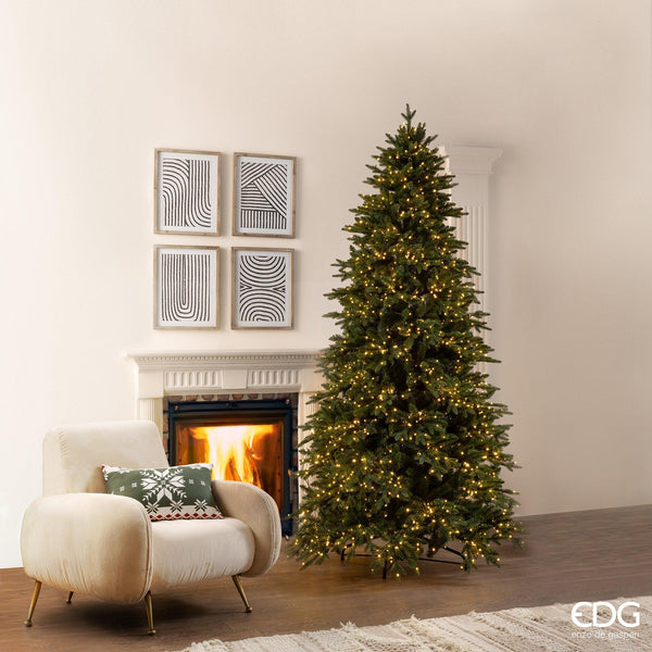 Enzo De Gasperi Albero di Natale Pino Cristallo H 240 cm con Luci 2500 MiniLED