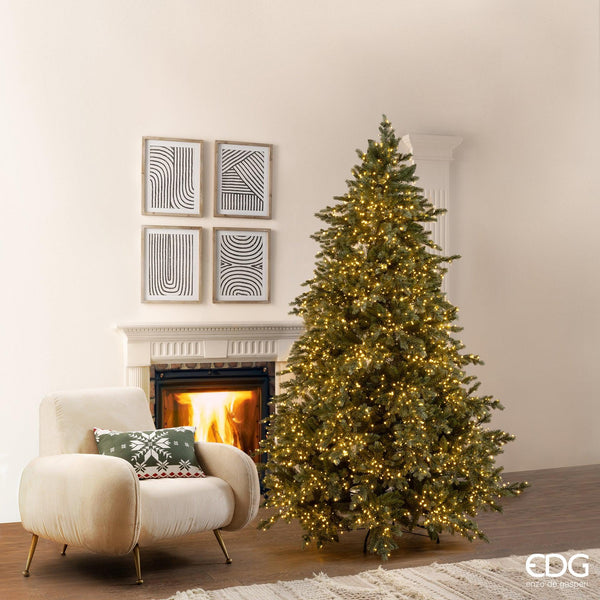 EDG Enzo De Gasperi Albero di Natale Pino Argentato H 240 cm con Luci  5000 MiniLED con telecomando