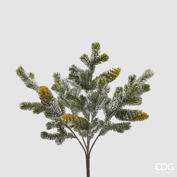 EDG Enzo De Gasperi | Pino con pigne decorativo stile cespuglio innevato Natale 2025