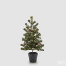 EDG Enzo De Gasperi | Albero di Natale Pino decorativo innevato con pigne con vaso H 41 cm Natale 2025