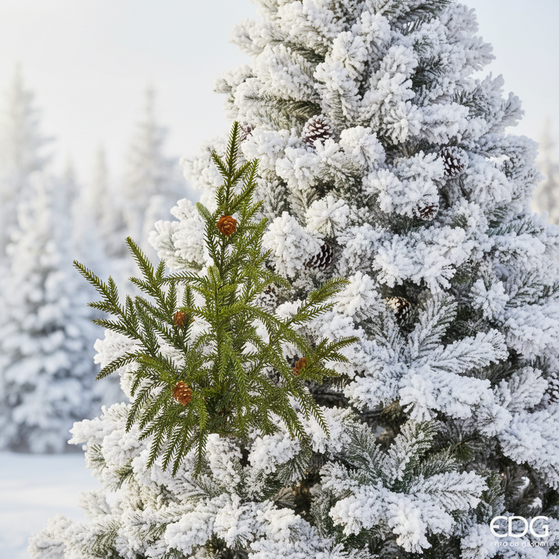 EDG Enzo De Gasperi | Decoro artificiale ramo Cryptomeria  H 44 cm Natale 2025