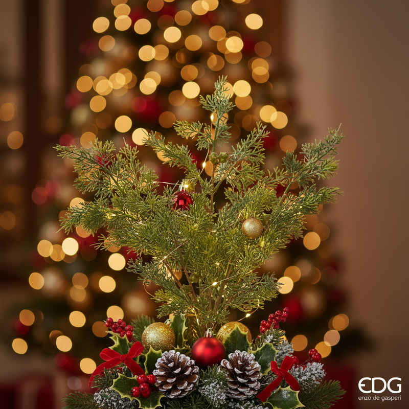 EDG Enzo De Gasperi | Decoro artificiale ramo Thuja H 50 cm Natale 2025