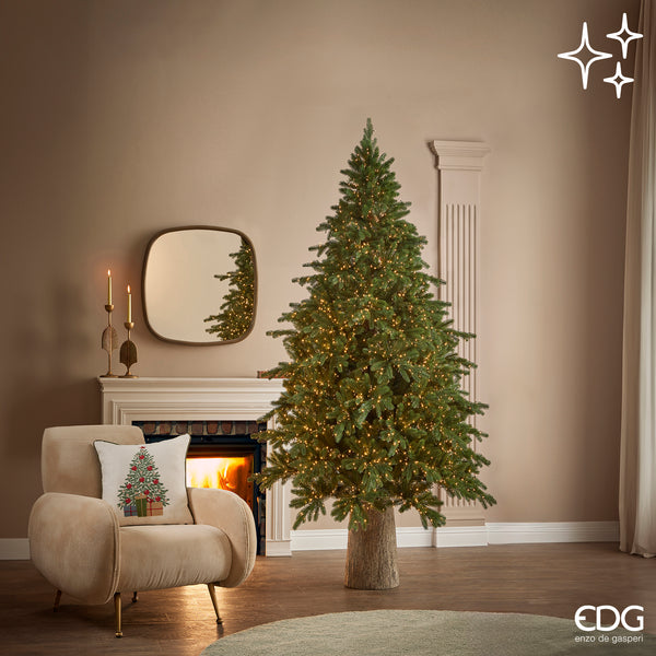 EDG Enzo De Gasperi | Albero di Natale Pino New Imperial con 2500 LED Multieffetto Dimmerabile H 180 cm Ø 130 cm