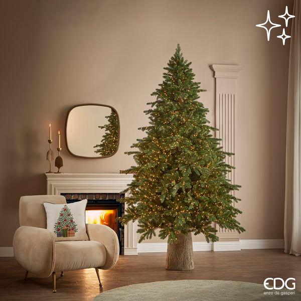EDG Enzo De Gasperi | Albero di Natale Pino New Imperial con 4000 LED Multieffetto Dimmerabile H 210 cm Ø 140 cm