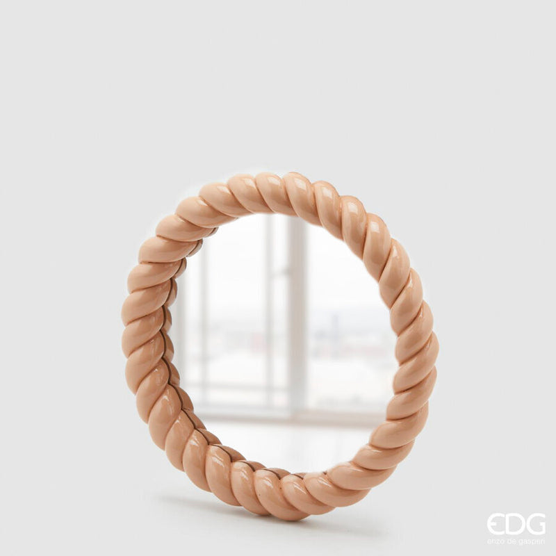 EDG Enzo De Gasperi Specchio Torchon con cornice in resina