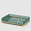 Enzo De Gasperi Vassoio Rettangolare con Specchio in Poliresina Natale 2025