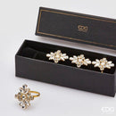 Enzo De Gasperi Set 4 Lega Tovagliolo Gems in Metallo Natale 2025