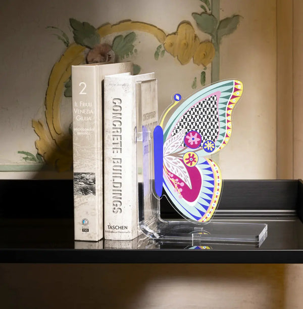 reggilibro con decoro farfalla esposto