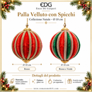 EDG Enzo De Gasperi | Addobbo Palla Velluto con Spicchi - 2 Colori