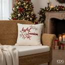 EDG Enzo De Gasperi | Cuscino vischio in tessuto con scritta Natale 2025