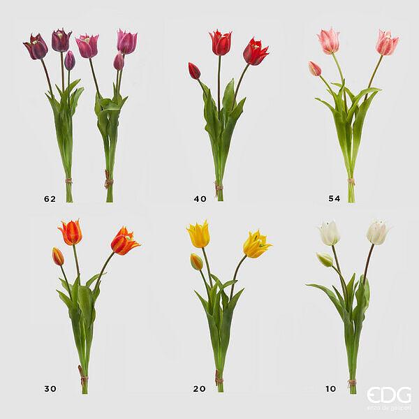 Fiore Artificiale Tulipano Olis con 3 Boccioli EDG Enzo De Gasperi