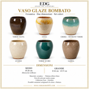 EDG Enzo De Gasperi | Vaso ceramica Glaze Bombato - 2 Dimensioni e 6 Colori
