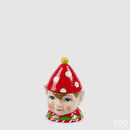 Enzo De Gasperi Contenitore Elfo in Ceramica Natale 2025