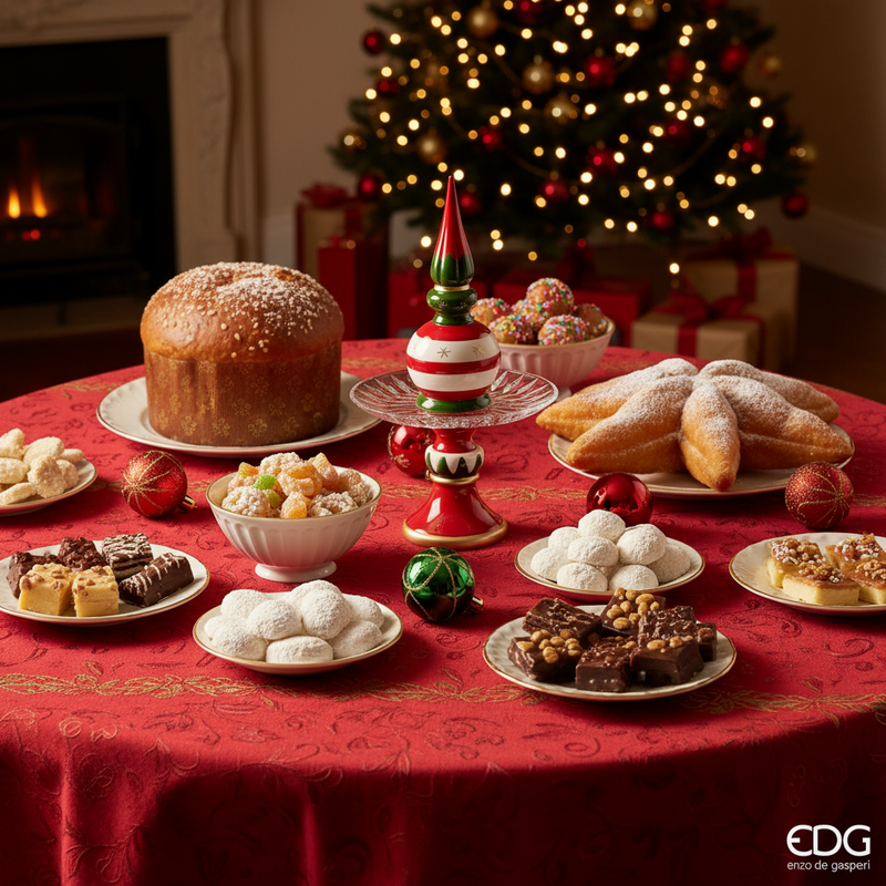 EDG Enzo De Gasperi | Alzata decorativa in ceramica Natale 2025