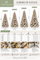 Fiori di Lena | Albero di Natale Innevato Mont Blanc con LED – 4 Altezze