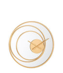 L'Oca Nera | Orologio da Parete in Specchio e Metallo Dorato Ø 60 cm