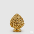 EDG Enzo De Gasperi Pigna Decorativa in Ceramica, oro, piccola