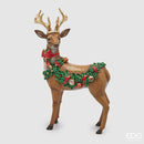 Enzo De Gasperi Renna H40cm in Poliresina Natale 2025