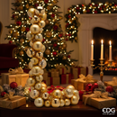 EDG Enzo De Gasperi | Festone decorativo con mix di sfere H 170 cm. Natale 2025