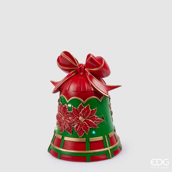 Enzo De Gasperi Decoro Campana da appoggio con MiniLED in Poliresina Natale 2024