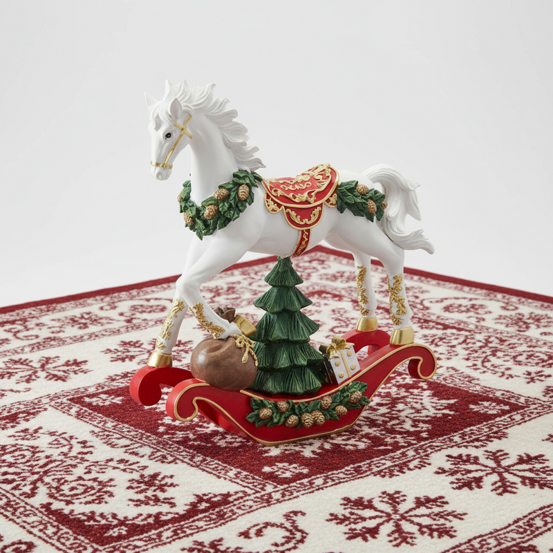 EDG Enzo De Gasperi | Cavallo a dondolo decorativo Natale 2025