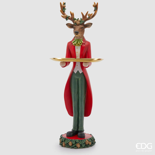 EDG Enzo De Gasperi | Renna con vassoio decorativa Natale 2025