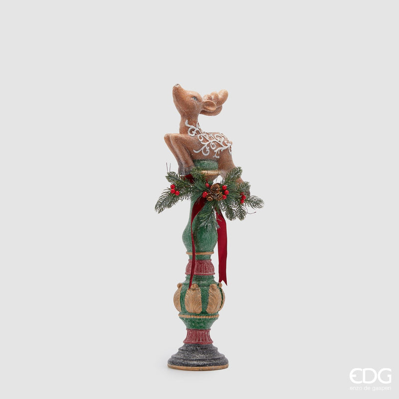 EDG Enzo De Gasperi | Renna con piedistallo decorativa Natale 2025