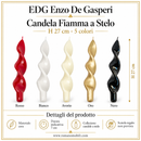 EDG Enzo De Gasperi | Candela Fiamma a Stelo H 27 cm. - 5 Colori