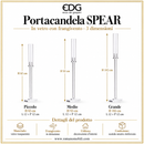 EDG Enzo De Gasperi | Portacandela SPEAR in Vetro con Frangivento – 3 Dimensioni