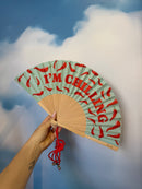 Fisura ⛱️ Ventaglio con Tracolla con Frase 42,5x23 cm.