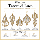 L'Oca Nera | Decorazioni Natalizie Tracce di Luce -5 Decori