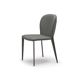 Set 2 pz. Sedia Struttura Metallo Seduta ecopelle Nancy ML Cattelan Italia