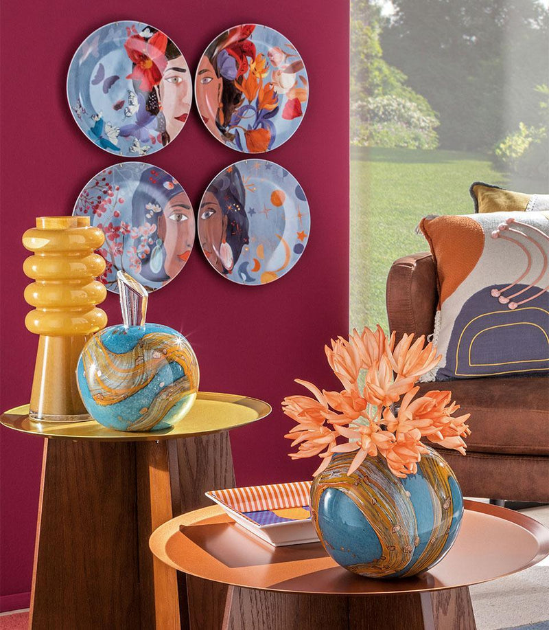 Piatti Decorativi da parete set 4 pz L'Oca Nera