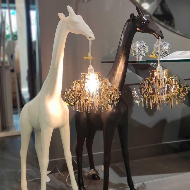 Lampada polietilene Giraffa In Love XS Bianco QEEBOO