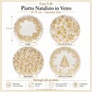 Easy Life | Piatto Natalizio Ø 33 cm in Vetro -5 Decori e 2 Colori