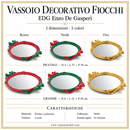EDG Enzo De Gasperi | Vassoio Decorativo Fiocchi Natalizio - 2 Dimensioni e 3 Colori