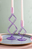 Galbiati Milano Portacandela Chains a Rombi in vetro Borosilicato colorati