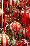 EDG Enzo De Gasperi | Palla/trottola a righe in vetro Natale 2025