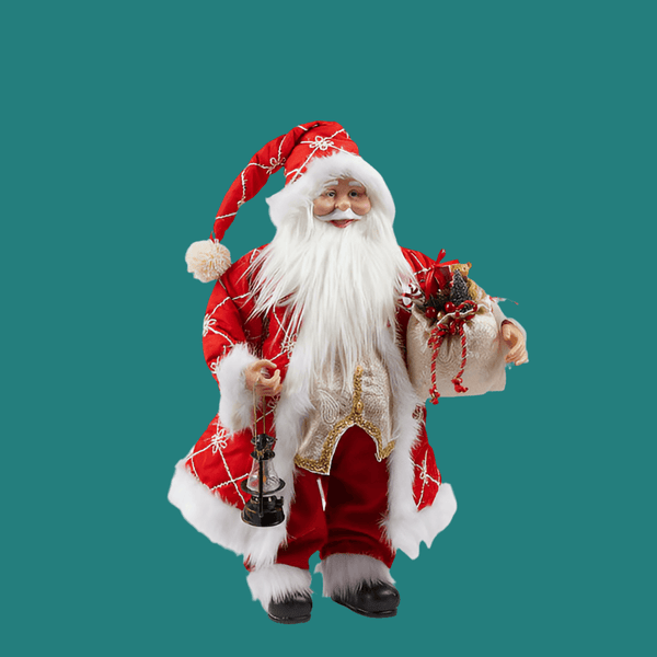 Enzo De Gasperi Babbo Natale con Lanterna e Regalo Natale 2024