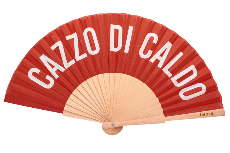 Ventaglio con messaggio Cazzo Di Caldo con tracolla - Fisura