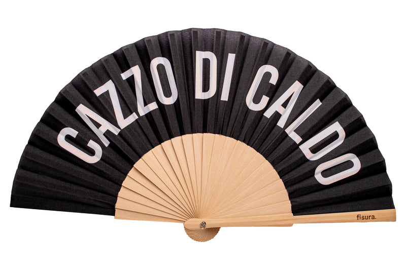 Ventaglio con messaggio Cazzo Di Caldo con tracolla - Fisura