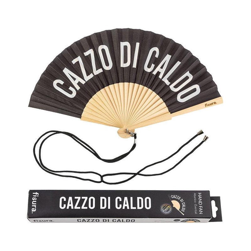 Ventaglio con messaggio Cazzo Di Caldo con tracolla - Fisura