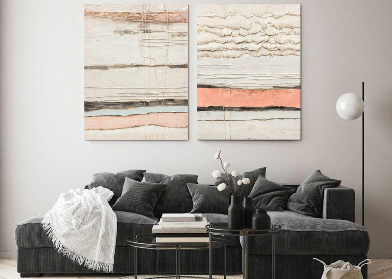Quadro Soft Lines 90x120 cm. Fatto a mano AGAVE