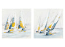 Quadro Mediterraneo Wind  Set 2 pz. 40x40 cm. Fatto a Mano AGAVE