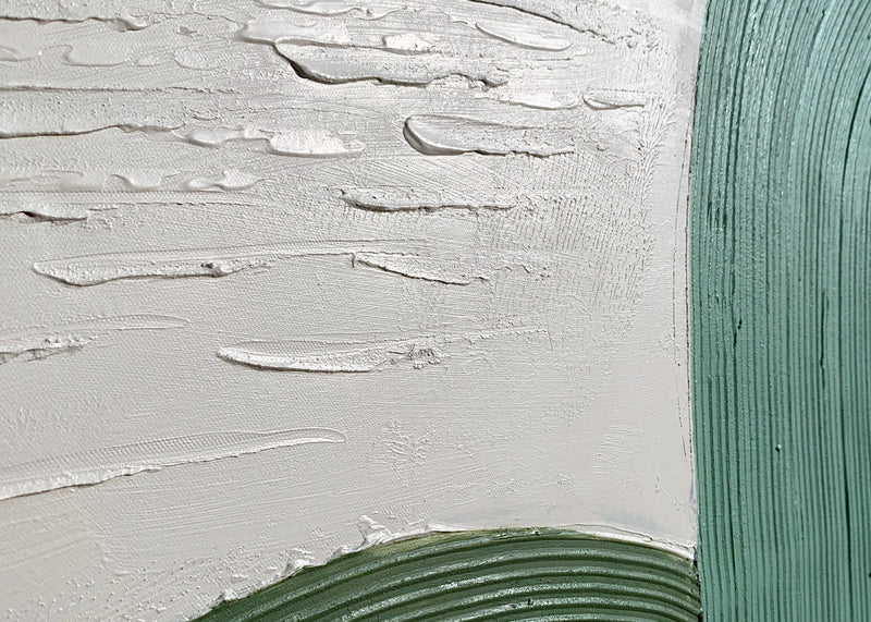 Quadro Green Curves Dipinto a Mano 80x100 AGAVE
